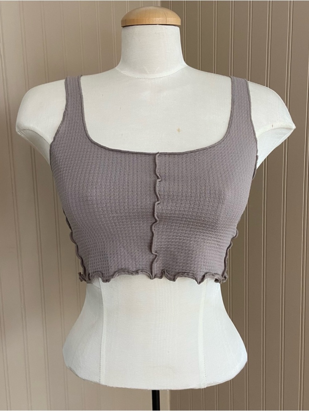 Garage NWT Super Soft Brown Taupe Crop Top Women’s Size Medium